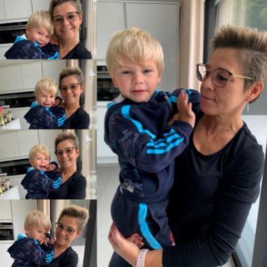 Leandro Trossard mom Linda Scheepers and son Thiago.